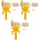3Sets Wall Paint Roller Brush Yellow Lightweight Roller for Home Use 4