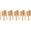 5Pcs Wooden Block Percussion Instruments Light Brown for Beginner Kids 9