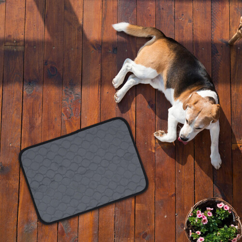 Thick Grey Dog Pee Mat Washable Pet Training Leak-Resistant Pad 2
