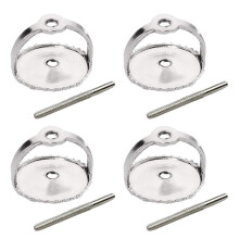 4Pairs Silver Handmade Screw Ear Accessories Replacement Earring Backs