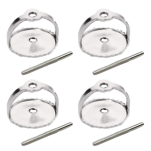 4Pairs Silver Handmade Screw Ear Accessories Replacement Earring Backs