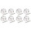 4Pairs Silver Handmade Screw Ear Accessories Replacement Earring Backs 2