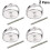 4Pairs Silver Handmade Screw Ear Accessories Replacement Earring Backs 8