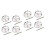 4Pairs Silver Handmade Screw Ear Accessories Replacement Earring Backs 4