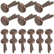 400Pcs Coffee Metal Brads Paper Fasteners in Portable Storage Box