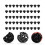 2500Pcs Black Plastic Hole Plugs Screw Hole Covers for Cabinet Use 6
