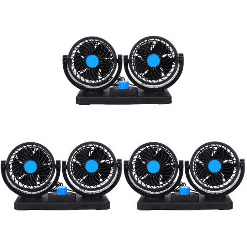 3St Auto Ventilator USB Zwart Milieuvriendelijk Compact Stil 2