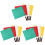 12Pcs Solid Color Sports Training Flags with Comfortable Grip Poles 5