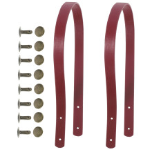 6St Leer Handvat Riem Donkerrood, Vervanging Voor Tas En Clutch