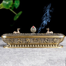 Tibet Incense Burner Antique Handmade Incense Stick Holder Zen Teahouse Home Office Decoration Crafts Ornaments A