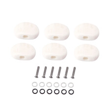 12Pièces Réglages Guitare Acoustique Blancs Métal Boutons Élégants