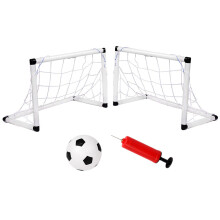 3Sets Kindervoetbal Set Met Doelen En Wit Zwart Milieuvriendelijk