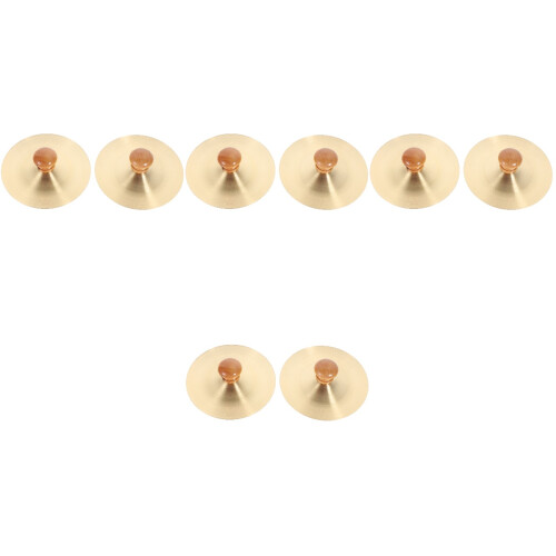 8St Gouden Kinder Finger Cymbals Mini Percussie Instrument 2