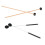 4St Marimba Percussie Sticks Zwart Wol Rubber ABS Hout Voor 1