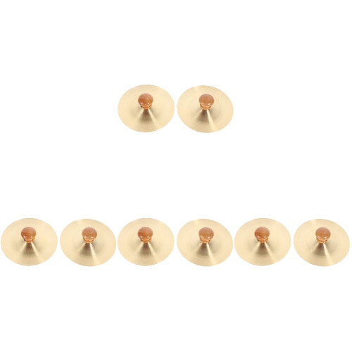 8St Gouden Kinder Finger Cymbals Mini Percussie Instrument 1