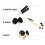 4St Marimba Percussie Sticks Zwart Wol Rubber ABS Hout Voor 6