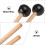 4St Marimba Percussie Sticks Zwart Wol Rubber ABS Hout Voor 4