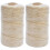 2St Beige Jute Twine Touw Voor Binding En 2
