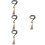 4St Zwart Deurbel Met Kralen Hanger Training 8