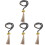 4St Zwart Deurbel Met Kralen Hanger Training 4