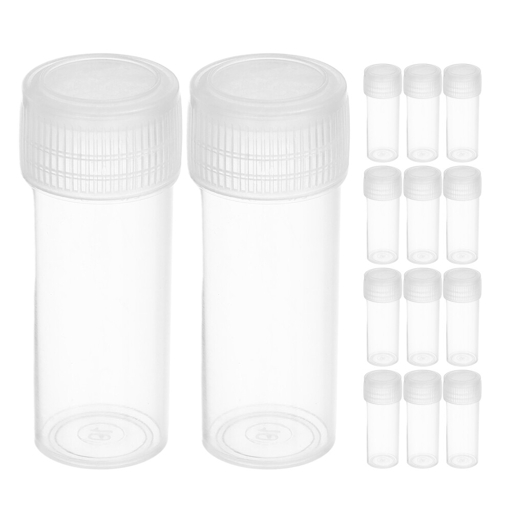 Totority 100Pcs Compact Transparent Plastic Powder Medicine Bottles For Travel