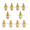 10Pcs RCA Female Jack Plated Rca Connector Gold Panel Mount Chassis Audio Socket Plug Bulkhead with Nut Solder Cup 1