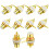 10Pcs RCA Female Jack Plated Rca Connector Gold Panel Mount Chassis Audio Socket Plug Bulkhead with Nut Solder Cup 2