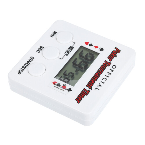 3St Draagbare Plastic Poker Timer Wit Voor En Feest 2
