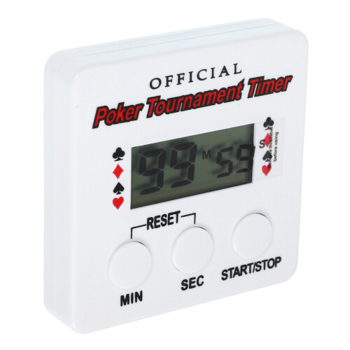 3St Draagbare Plastic Poker Timer Wit Voor En Feest 1
