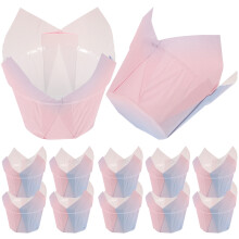 50St Papieren Tulip Cupcake Liners Voor Bakken Kleurrijk En Stevig