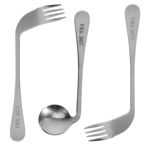 2Sets Ergonomisch Rvs Met Schuine En