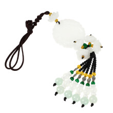 4St Decoratieve Jade Hangers Voor Auto En Tas Accessoires