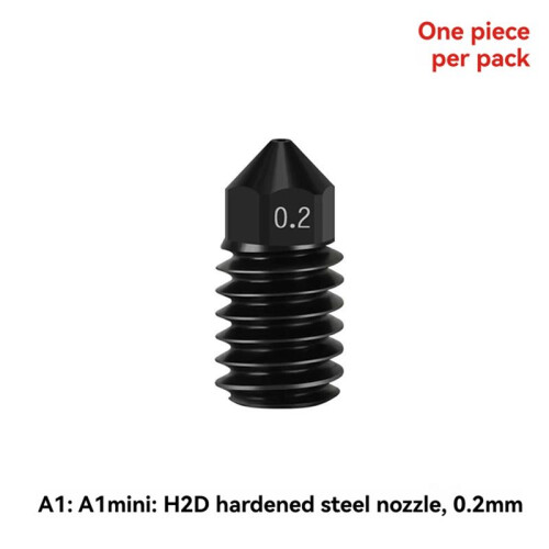 Para Bicos de Aço Temperado para  A1, Kit de  Bicos para  A1 Hotend 0,4 mm 2