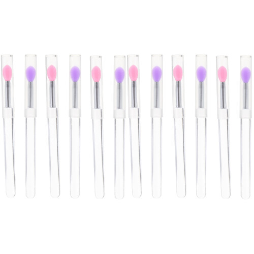 12Pièces Pinceaux Silicone Multicolores Pour Et Yeux 2