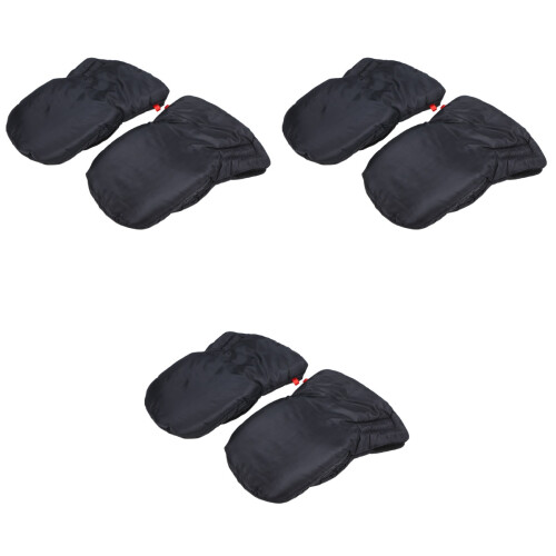 3Pièces Hiver Large Noir Imperméables Coupe-Vent Pour Poussette 2