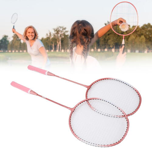 Pink Iron Alloy Badminton Set