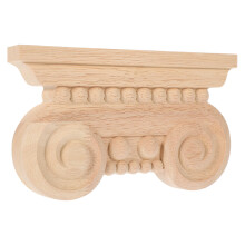 5Pièces Décorations En Bois Khaki Sculptées Pour Élégants