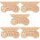 5Pièces Décorations En Bois Khaki Sculptées Pour Élégants 9