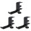 3Pièces Support Casque Réglable Pliable Aluminium Noir Bureau 4