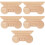 5Pièces Décorations En Bois Khaki Sculptées Pour Élégants 8