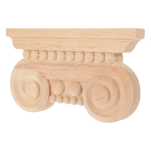 5Pièces Décorations En Bois Khaki Sculptées Pour Élégants 1