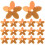 3Ensembles Paillettes Fleurs Dorées Plastique Pour Décorations DIY 1