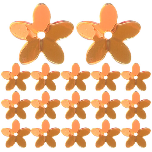 3Ensembles Paillettes Fleurs Dorées Plastique Pour Décorations DIY