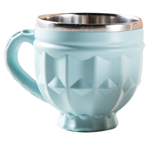 4Pièces Tasses En Acier Inoxydable Bleu Ciel Réutilisables Multiusage