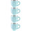 4Pièces Tasses En Acier Inoxydable Bleu Ciel Réutilisables Multiusage 10