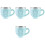 4Pièces Tasses En Acier Inoxydable Bleu Ciel Réutilisables Multiusage 5