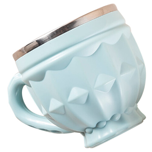 4Pièces Tasses En Acier Inoxydable Bleu Ciel Réutilisables Multiusage 2