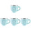 4Pièces Tasses En Acier Inoxydable Bleu Ciel Réutilisables Multiusage 4