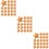 3Ensembles Paillettes Fleurs Dorées Plastique Pour Décorations DIY 10