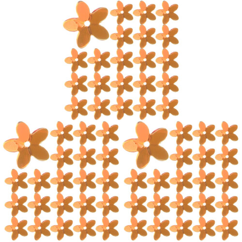 3Ensembles Paillettes Fleurs Dorées Plastique Pour Décorations DIY 2